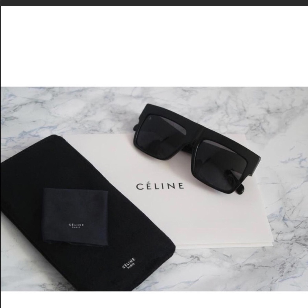 Celine Black Oversized Square Sunglasses